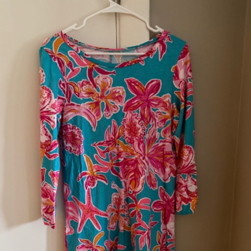 Lilly Pulitzer Boatneck 3/4 Sleeve Dress